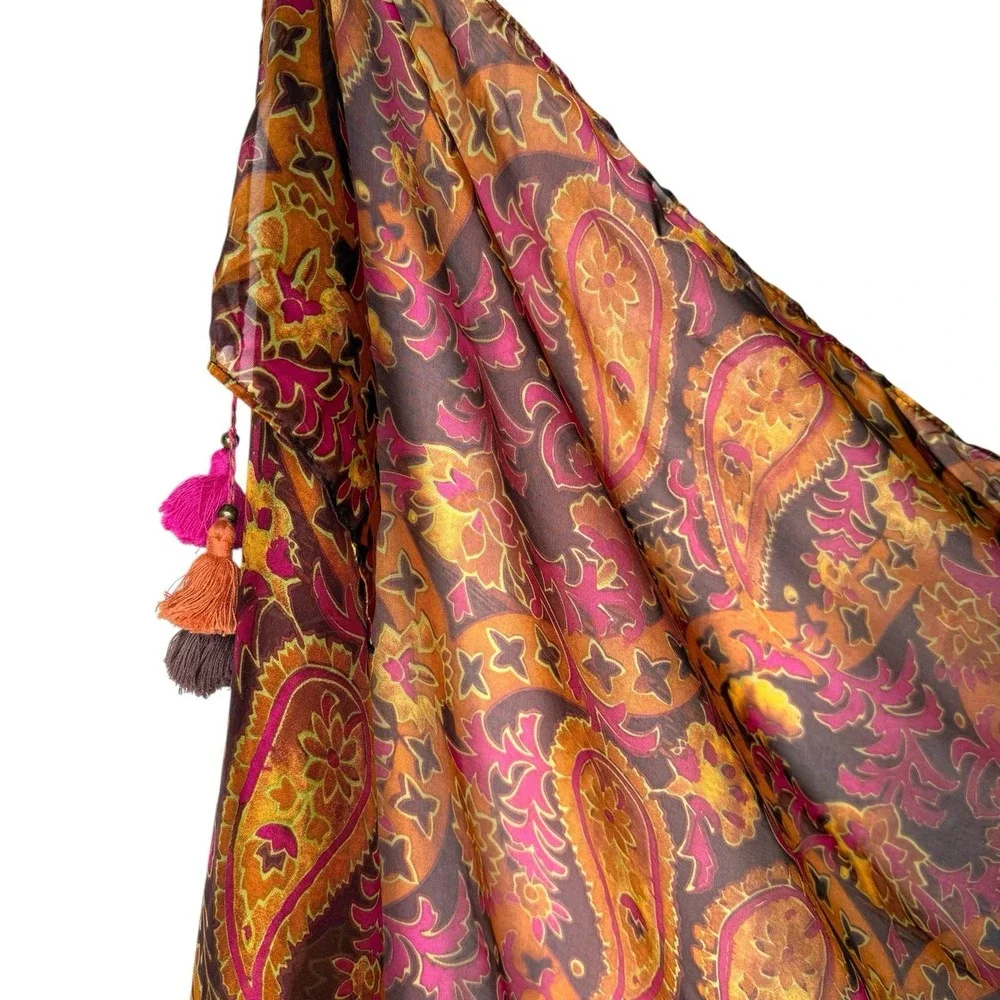 NWT VTG Lucky Brand‎ 100% Silk Scarf  52